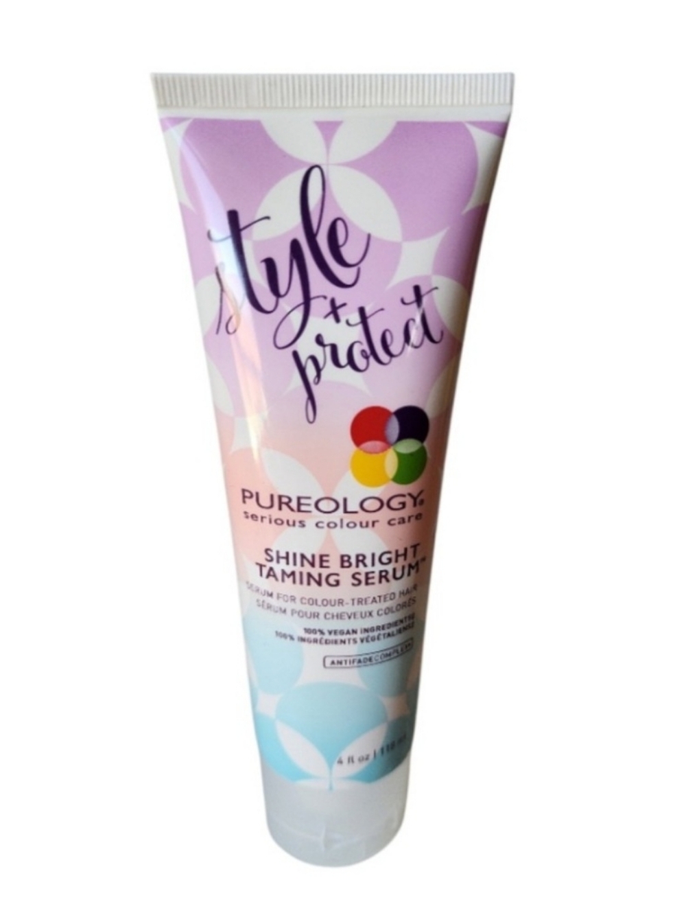 New! Pureology Style + Protect Shine Bright Taming Serum 4 oz